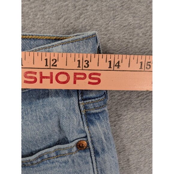 Levis Wedgie Icon Fit Jeans Womens 27 Light Wash High Rise Button Fly Raw Hem - Picture 4 of 16